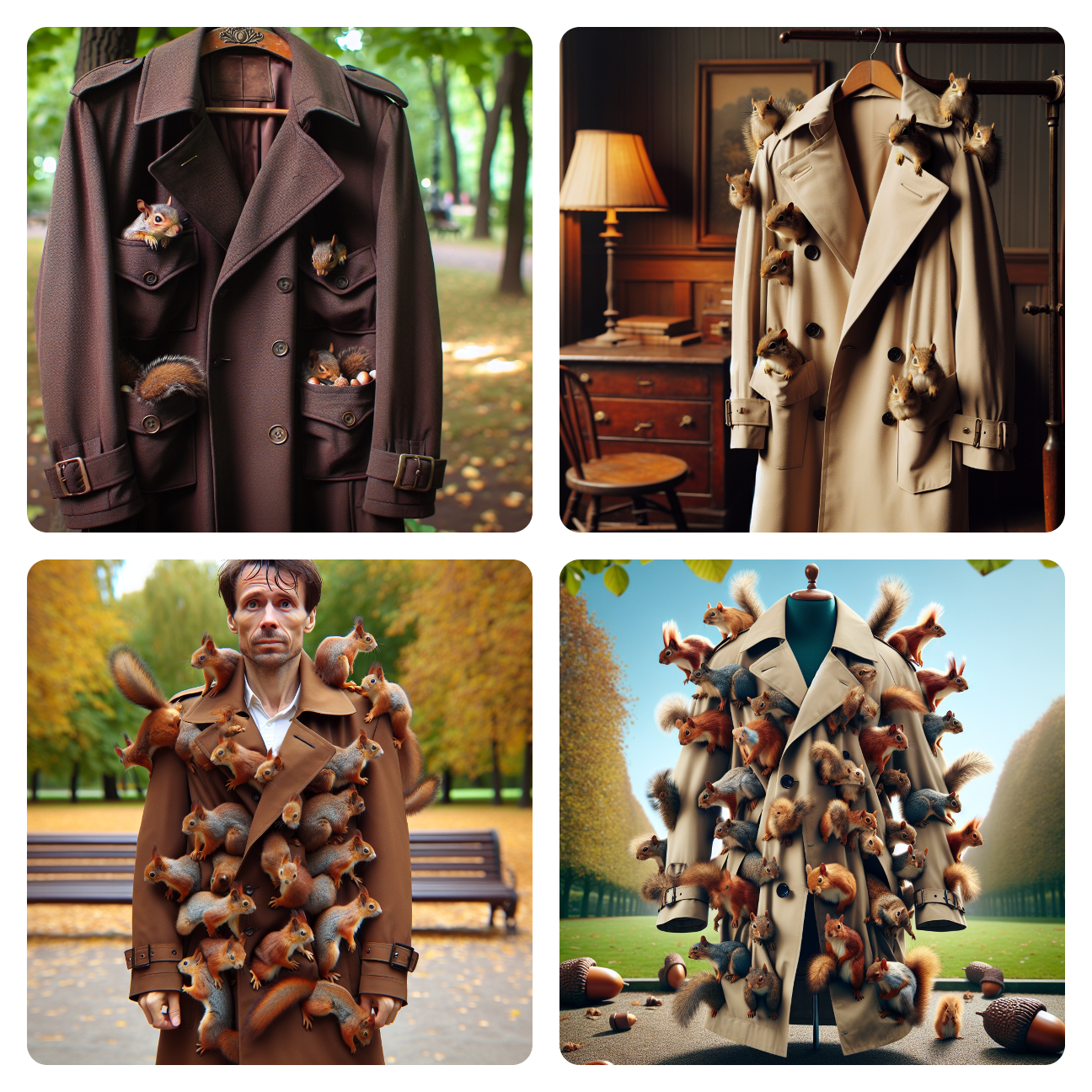 Image: The Nutty Overcoat: Squirrel Overload
