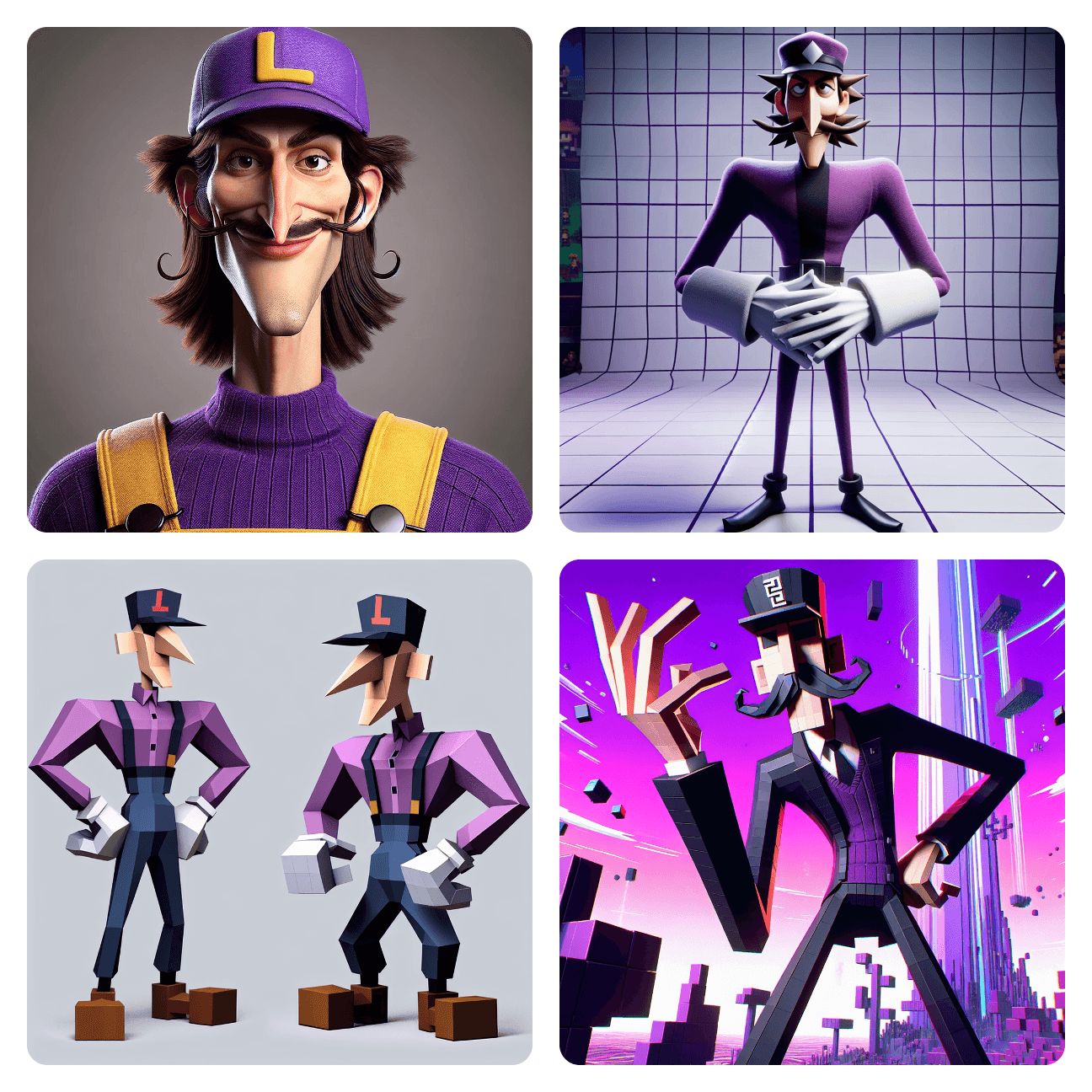 Image: Waluigi's Pixelated Purple Haze